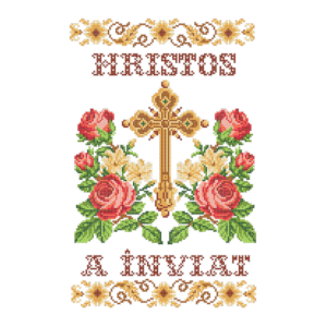 Prosop de Paste Hristos a Inviat (rosu)