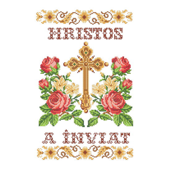 Prosop de Paste Hristos a Inviat (rosu)