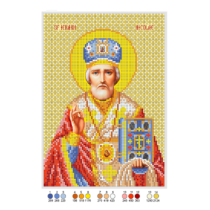 SCHEMA PENTRU BRODERIE CU MĂRGELE PRECIOSA "SFÂNTUL NICOLAE"