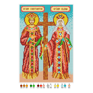 SCHEMA PENTRU BRODERIE CU MĂRGELE PRECIOSA "Sfinții Constantin și Elena"