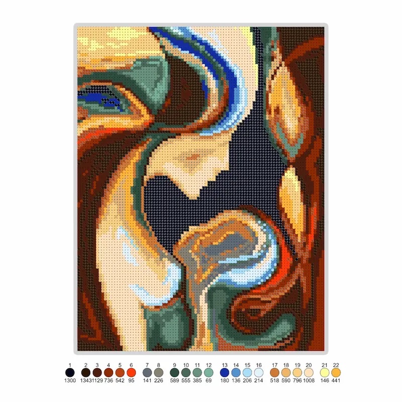 SCHEMA PENTRU BRODERIE CU MĂRGELE PRECIOSA „Metamorfoza ”