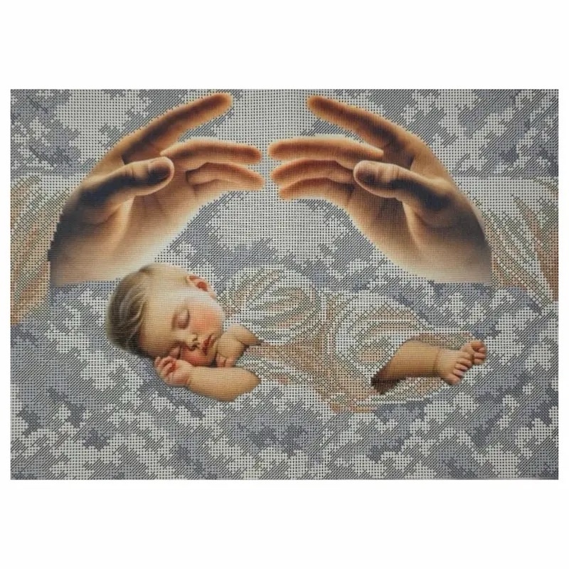 SCHEMA PENTRU BRODERIE CU MĂRGELE PRECIOSA „Bebe sub protecție”
