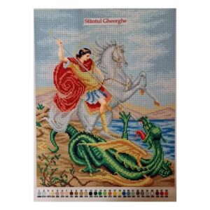 SCHEMA PENTRU BRODERIE CU MĂRGELE PRECIOSA „Sfântul Gheorghe”