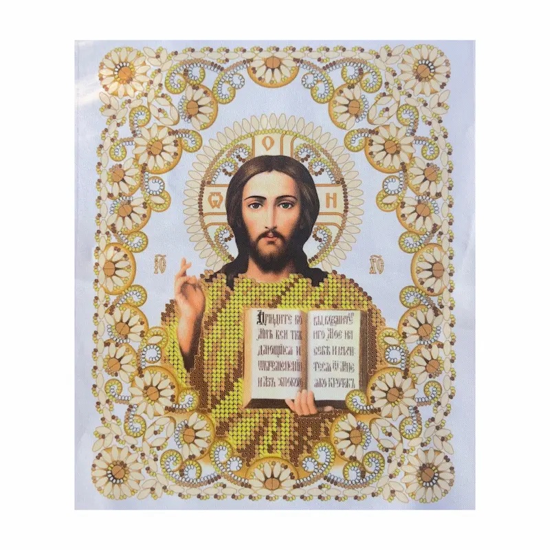 SCHEMA PENTRU BRODERIE CU MĂRGELE PRECIOSA „Isus” (margele mari)