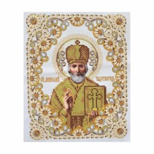 SCHEMA PENTRU BRODERIE CU MĂRGELE PRECIOSA „Sfântul Nicolae” (margele mari)