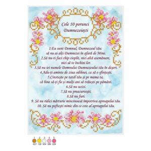 SCHEMA PENTRU BRODERIE CU MĂRGELE PRECIOSA „10 Porunci” (albastru)