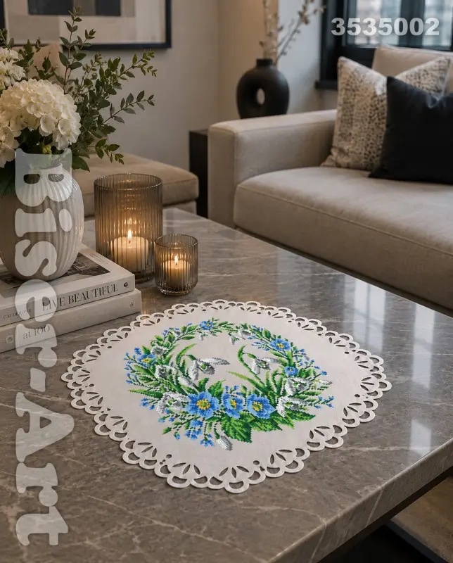 SCHEMA PENTRU BRODERIE CU MĂRGELE PRECIOSA „Șerveţel” - imagine 2