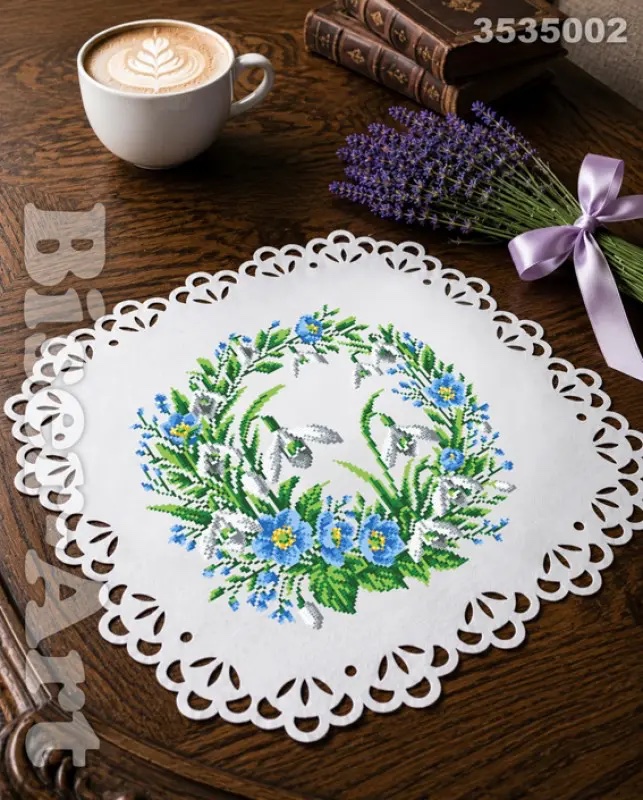SCHEMA PENTRU BRODERIE CU MĂRGELE PRECIOSA „Șerveţel”