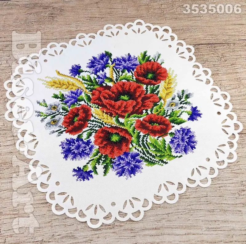 SCHEMA PENTRU BRODERIE CU MĂRGELE PRECIOSA „Șerveţel” - imagine 2