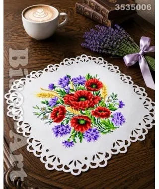 SCHEMA PENTRU BRODERIE CU MĂRGELE PRECIOSA „Șerveţel”