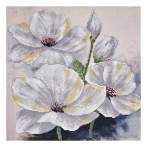 SCHEMA PENTRU BRODERIE CU MĂRGELE PRECIOSA „Florile albe”