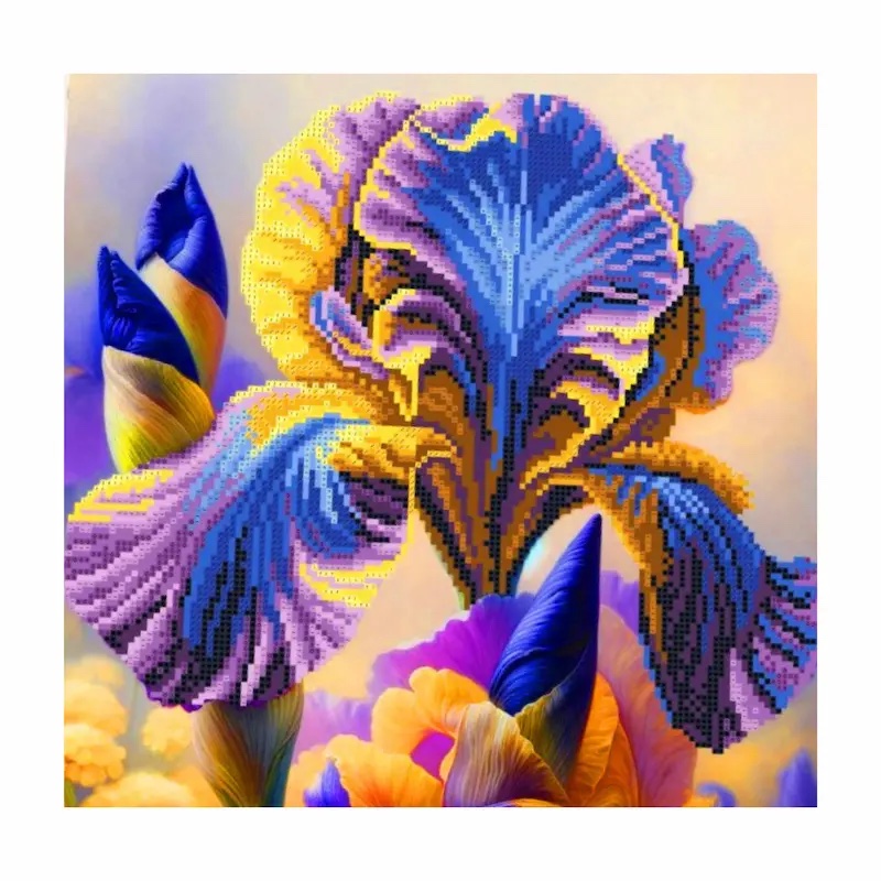 SCHEMA PENTRU BRODERIE CU MĂRGELE PRECIOSA „Iris color”