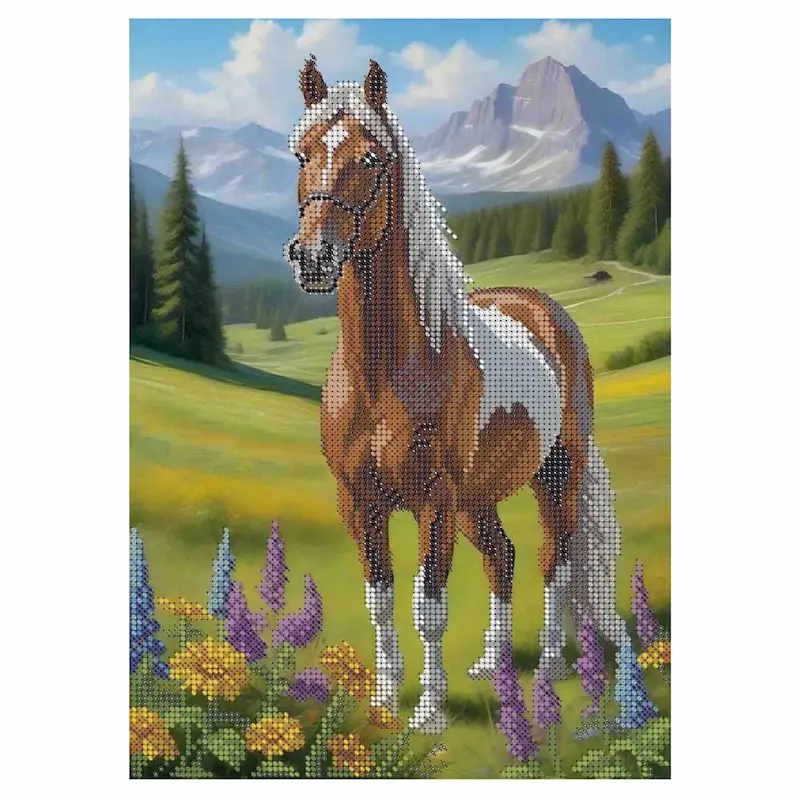 SCHEMA PENTRU BRODERIE CU MĂRGELE PRECIOSA „Cal Alpin” A4