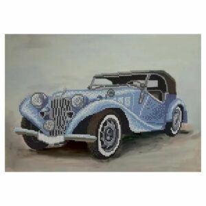 SCHEMA PENTRU BRODERIE CU MĂRGELE PRECIOSA „Retro masina” blue