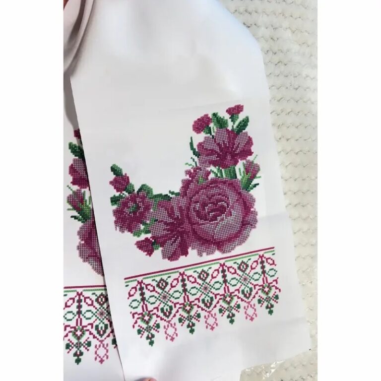 SCHEMA PENTRU BRODERIE CU MĂRGELE PRECIOSA „Prosop la icoane” 23×140